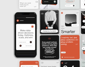 Social Media Templates for Coaching, Digital Marketing Instagram Templates, Social Media Managers, Blogger Business Template | Canva