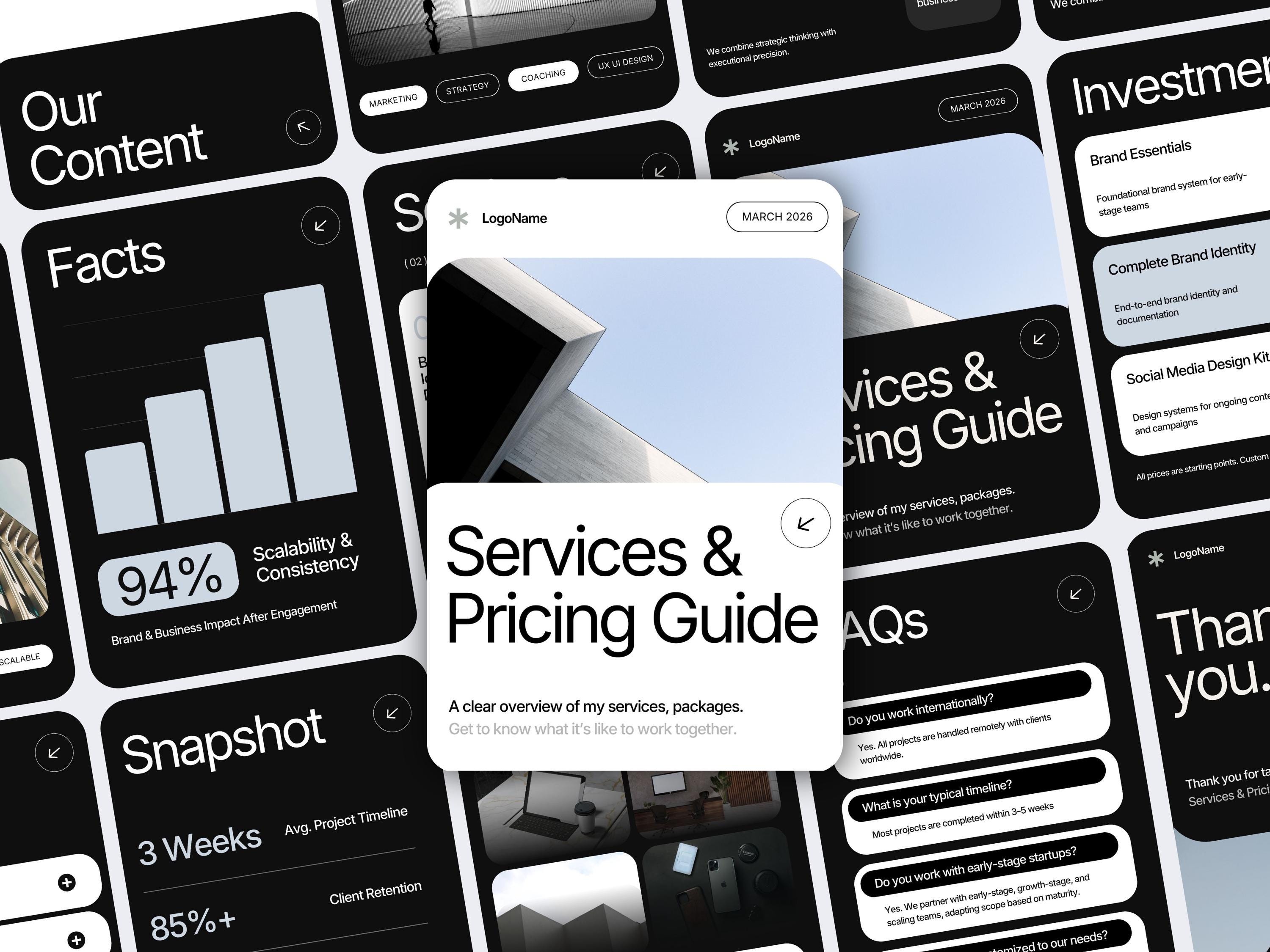 Pricing Guide Canva Template, Service Price List, Client Onboarding ...
