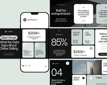 Business Instagram Seamless Carousel Canva Template, Carousel Posts for Businesses, Tech Startup, Social Media Managers | Minimal IG