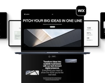 Modèle de site Web Wix minimaliste moderne, page de destination de démarrage