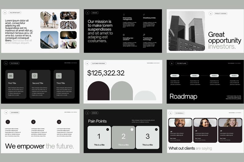 Modern Tech Startup Presentation Template featuring 60+ customizable slides. Perfect for investor pitch decks and business plans, it offers sleek designs, engaging visuals, and versatile layouts to showcase your ideas effectively.
