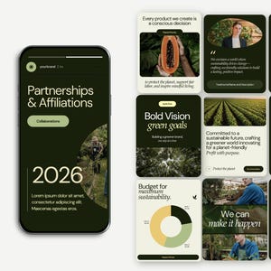 Eco-Friendly Social Media Canva Templates: Sustainable Business Posts (Digital Download)