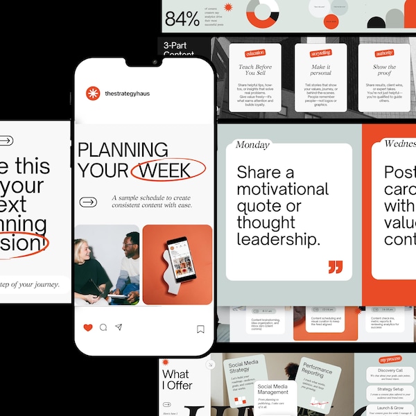 Instagram Carousel Canva Template, Seamless Carousel Posts for Coaches, Social Media Managers, Marketing & Blogger Business Design | Bold IG