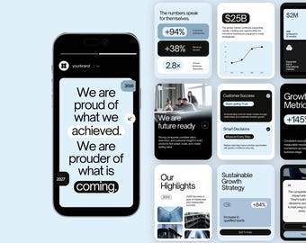 Business Social Media Templates Canva, Startup Instagram, SaaS Marketing Kit, Founder Content, AI Tech Branding Pack (Digital Download)