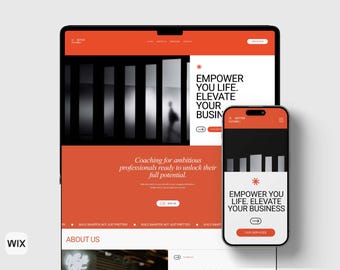 Wix Website Template: Business & Life Coach, Minimal Design