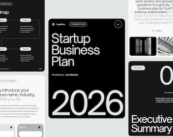 Start-up Business Plan | Bearbeitbarer Canva Small Business Planer | Für Unternehmer, Kapitalanleger und Business Planer Erfolg | Minimalistisch