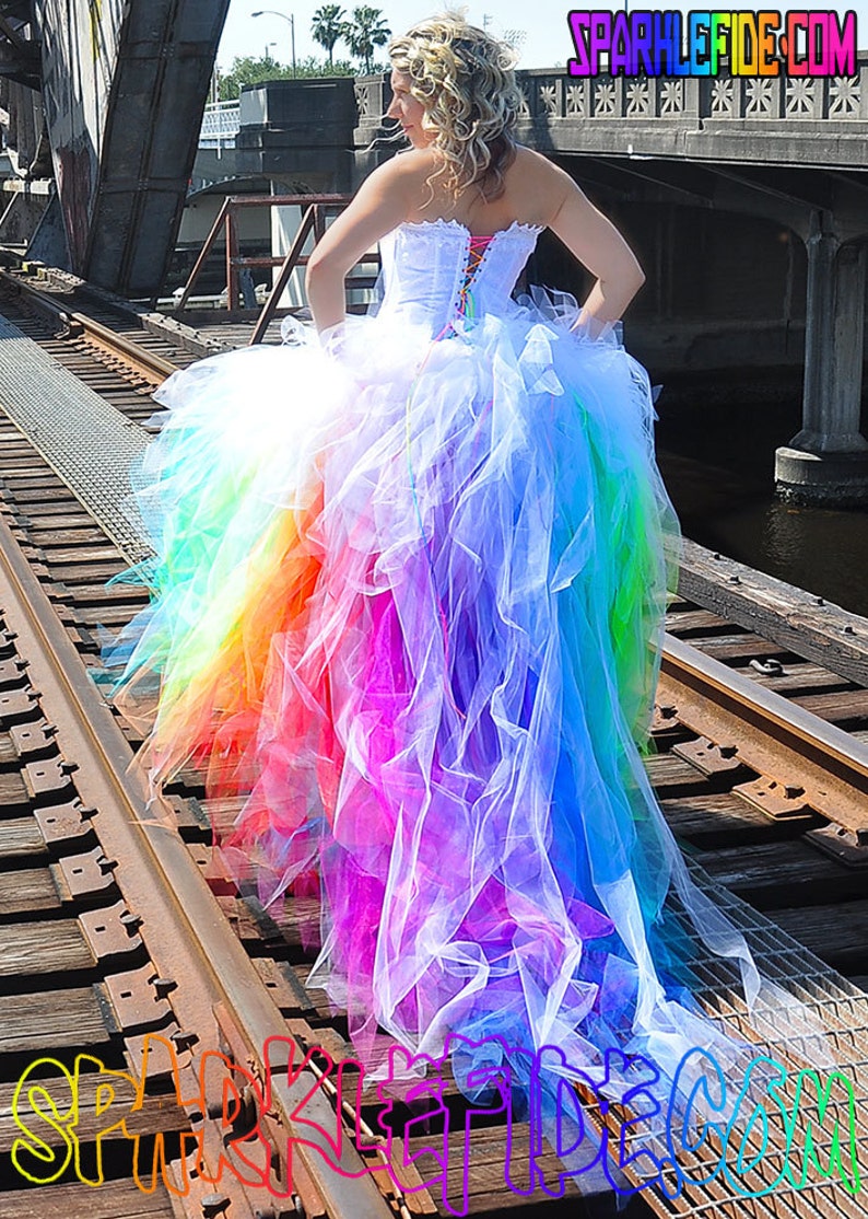 Cheap Rainbow Wedding Dresses