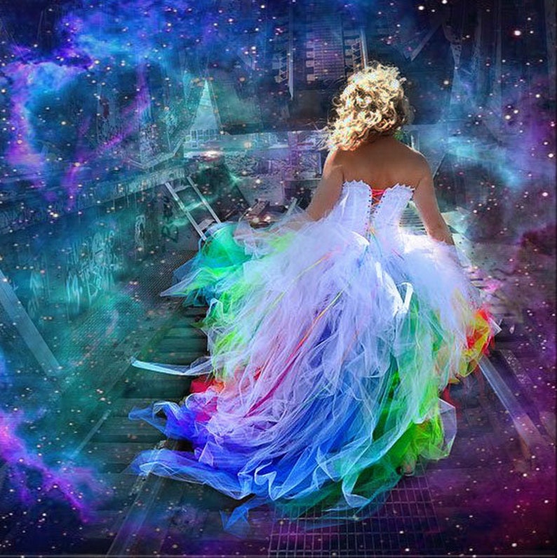 Cheap Rainbow Wedding Dresses