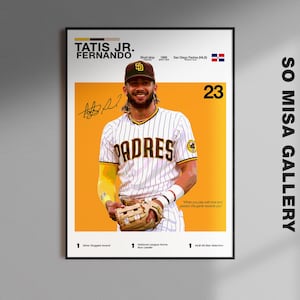 Fernando Tatis Jr Poster, Baseball Wall Art Digital Download, MLB Star Print, Padres Home Decor, Custom Baseball Artwork,GiftForBaseballFans