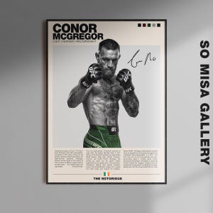 Conor McGregor Poster Digital Download, UFC Wall Art, MMA Fighter Print, Gym Room Decor, Irish Champion Artwork, Motivational Gift