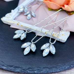 Something Blue Bridal Hair Piece Blue Opal Hair Pin for Wedding Hair Accessories Bridal Hair Pins for Bridesmaid Gift Idea for Bride Shower