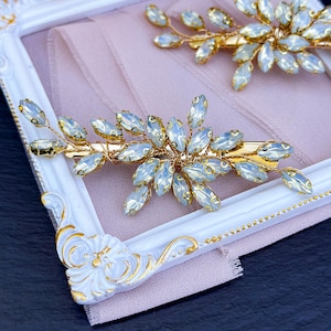 Something Blue Bridal Hair Piece Blue Opal Hair Clip Wedding Hair Accessories Bridal Crystal Hair Barrette for Wedding Hair Clip Bridesmaid
