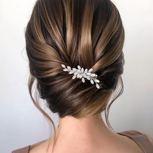 Crystal Hair Pin for Bride Hair Piece Wedding Crystal Headpiece Gold Crystal Hair Pin Wedding Hair Accessories for Bride and Bridesmaid Gift