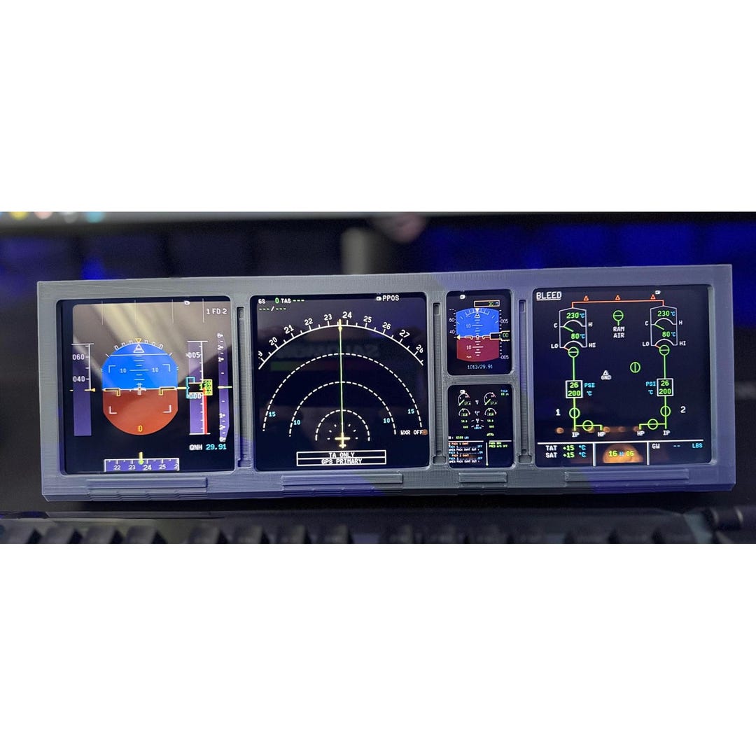 Flight Simulator Instrument Panel for Corsair Xenon Screen | Realistic ...