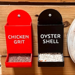 Chicken Oyster Shell/Grit Feeder – 3D Printed, Mess-Free Design for Backyard Poultry
