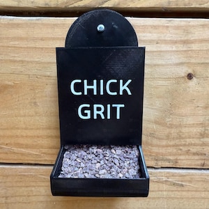 Chick Grit Feeder – 3D Printed Starter Feeder for Baby Chicks, Easy Mount Design