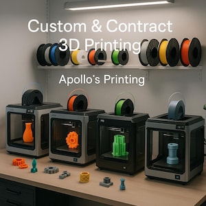 Custom And Contract 3D Printing Services | PETG, PLA & ABS | Prototyping, Bulk Printing, and Custom Orders  Apollo’s Printing