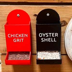 Chicken Oyster Shell/Grit Feeder – 3D Printed, Mess-Free Design for Backyard Poultry