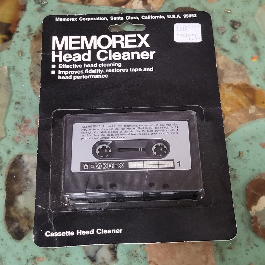 NOS Vintage MEMOREX Cassette Head Cleaner Cassette Tape 1970s Etsy