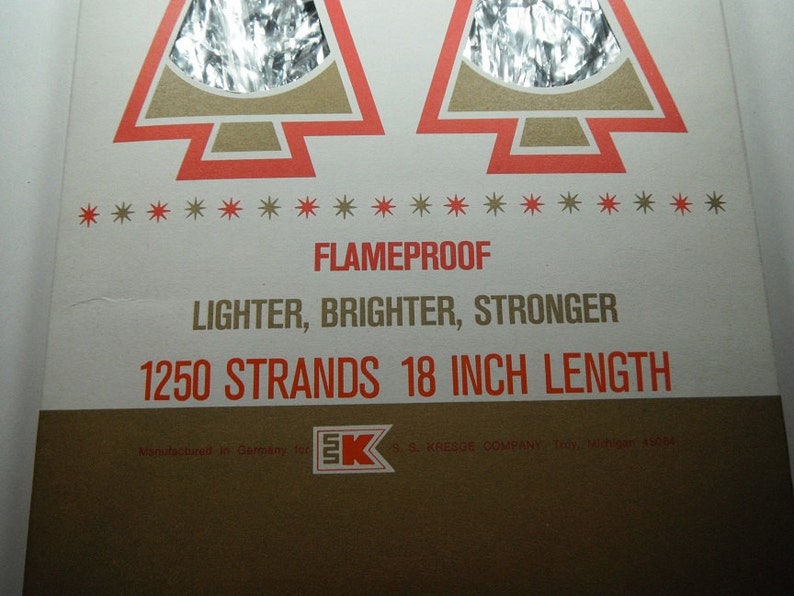 Vintage 1960s 1970s Christmas Tinsel Kmart Twin Pack 1250 Etsy