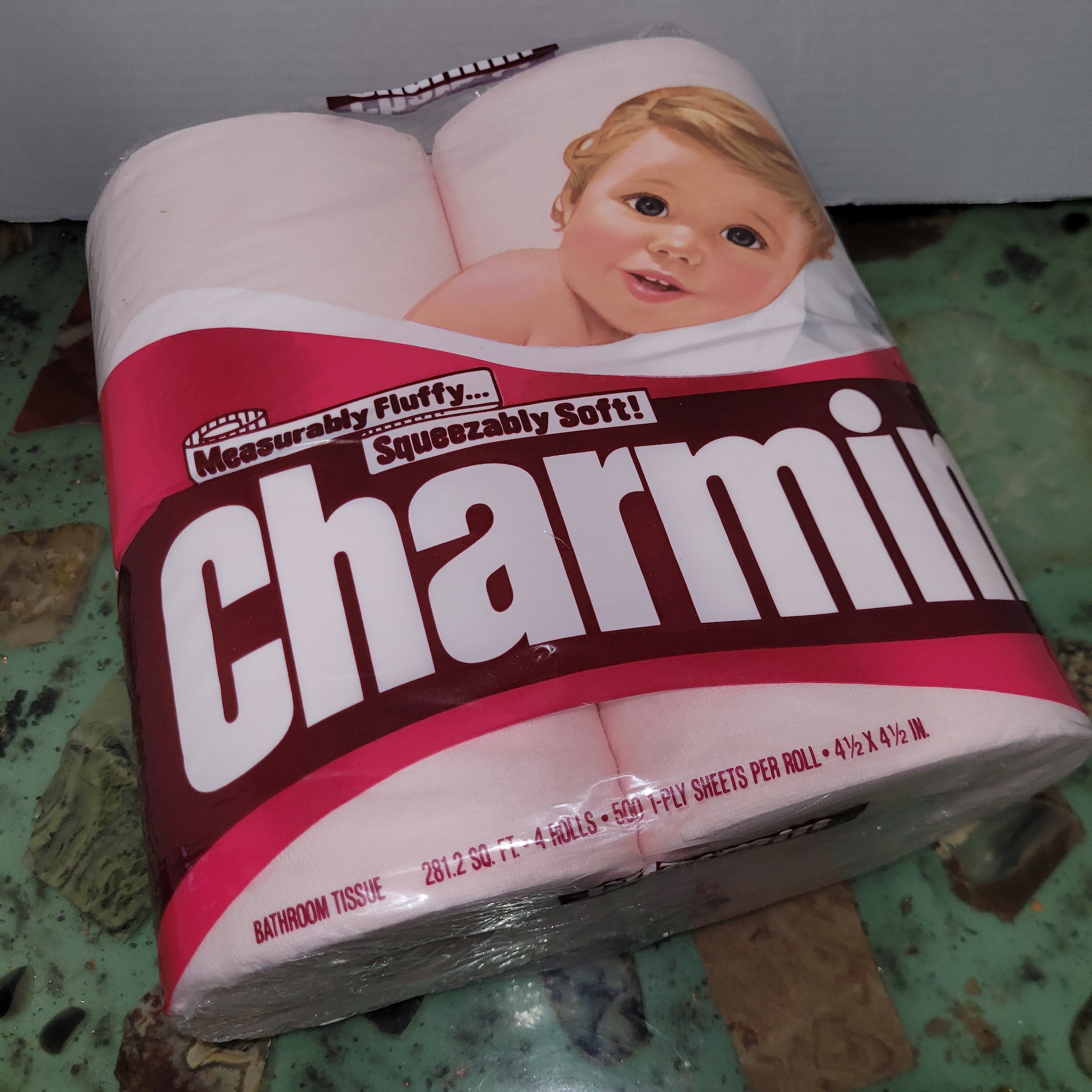 Charmin Vintage Four Roll Green Colored Toilet Tissue Paper