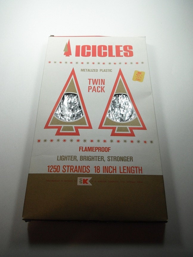 Vintage 1960s 1970s Christmas Tinsel Kmart Twin Pack 1250 Etsy