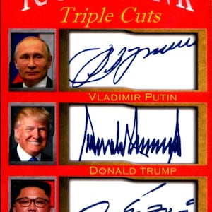 Donald Trump Vladimir Poutine Rocketman Iconic Ink facs autos fabriquées à seulement 1 000