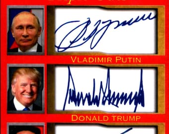 ドナルド・トランプの直筆サインカード（証明書付き） - Etsy 日本