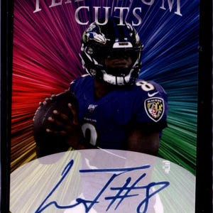 Lamar Jackson Platinum Cuts facs auto nur 1000 gemacht Baltimore Ravens