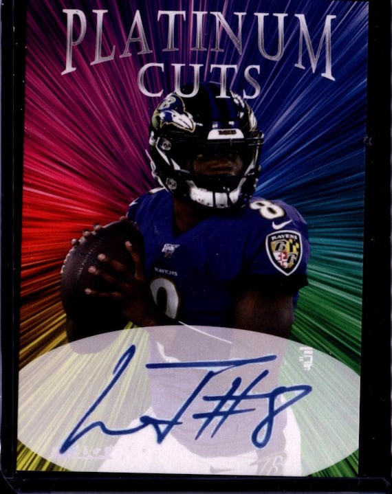 Lamar Jackson Platinum Cuts facs auto only 1000 made Baltimore Ravens