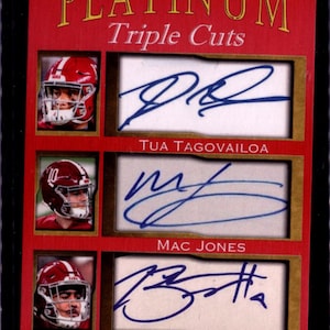 Tua Tagovailoa Mac Jones Bryce Young Platinum Triple Cuts facs autos nur 1000 gemacht Alabama