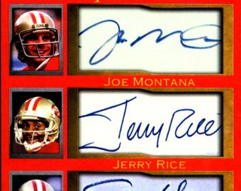 ジョー・モンタナのサイン入りサンフランシスコ49ersミニヘルメット