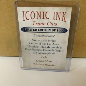 Iconic Ink Autographs Pele Lionel Messi Cristiano Ronaldo Iconic Ink Facs Autos - Etsy