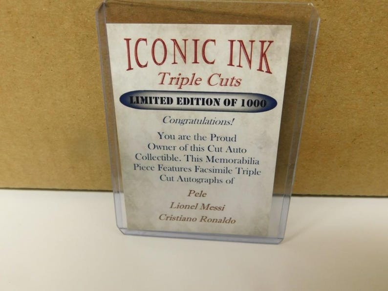 Iconic Ink Autographs Pele Lionel Messi Cristiano Ronaldo Iconic Ink Facs Autos - Etsy