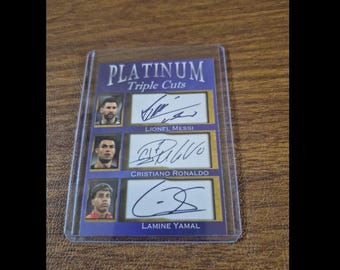 Platinasneden Lionel Messi Cristiano Ronaldo Lamine Yamal facs autos slechts 1000 gemaakt