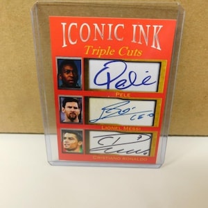 Pele Lionel Messi Cristiano Ronaldo Iconic Ink facs autos