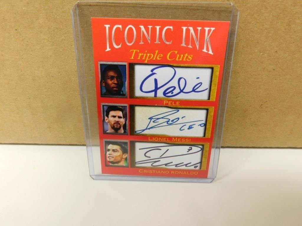 Pele Lionel Messi Cristiano Ronaldo Iconic Ink facs autos