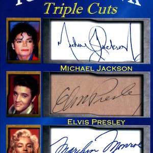 Michael Jackson Elvis Presley Marilyn Monroe Iconic Ink facs autos, solo se fabricaron 1000
