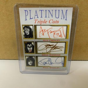 Kiss Platinum Cuts Ace Frehley Gene Simmons Paul Stanley facs autos nur 1000 gemacht