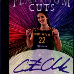 Caitlin Clark Platinum Cuts facs auto solo # 1 Indiana Fever solo 1000 fabricados
