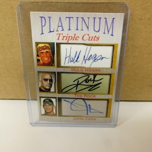Hulk Hogan The Rock John Cena Platinum Cuts facs autos nur 1000 hergestellt