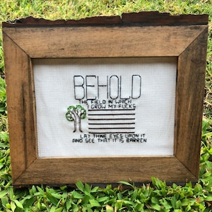 Behold! The Field in Which I grow my F**ks! Subversive Cross Stitch, funny cross stitch, sarcastic cross stitch, funny gift, crosstitch