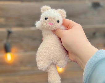 Handgemaakte gehaakte fret knuffel, slap fret speelgoed, zachte fret pluche, uniek fret cadeau, knuffeldier fret minnaar, schattige gehaakte fret
