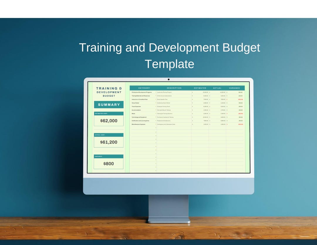 Editable Training and Development Budget Template for Google Sheets ...