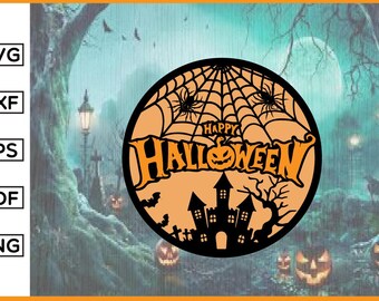 Halloween Wreaths Bundle Laser Cut SVG 3D Files for Home Decoration ...