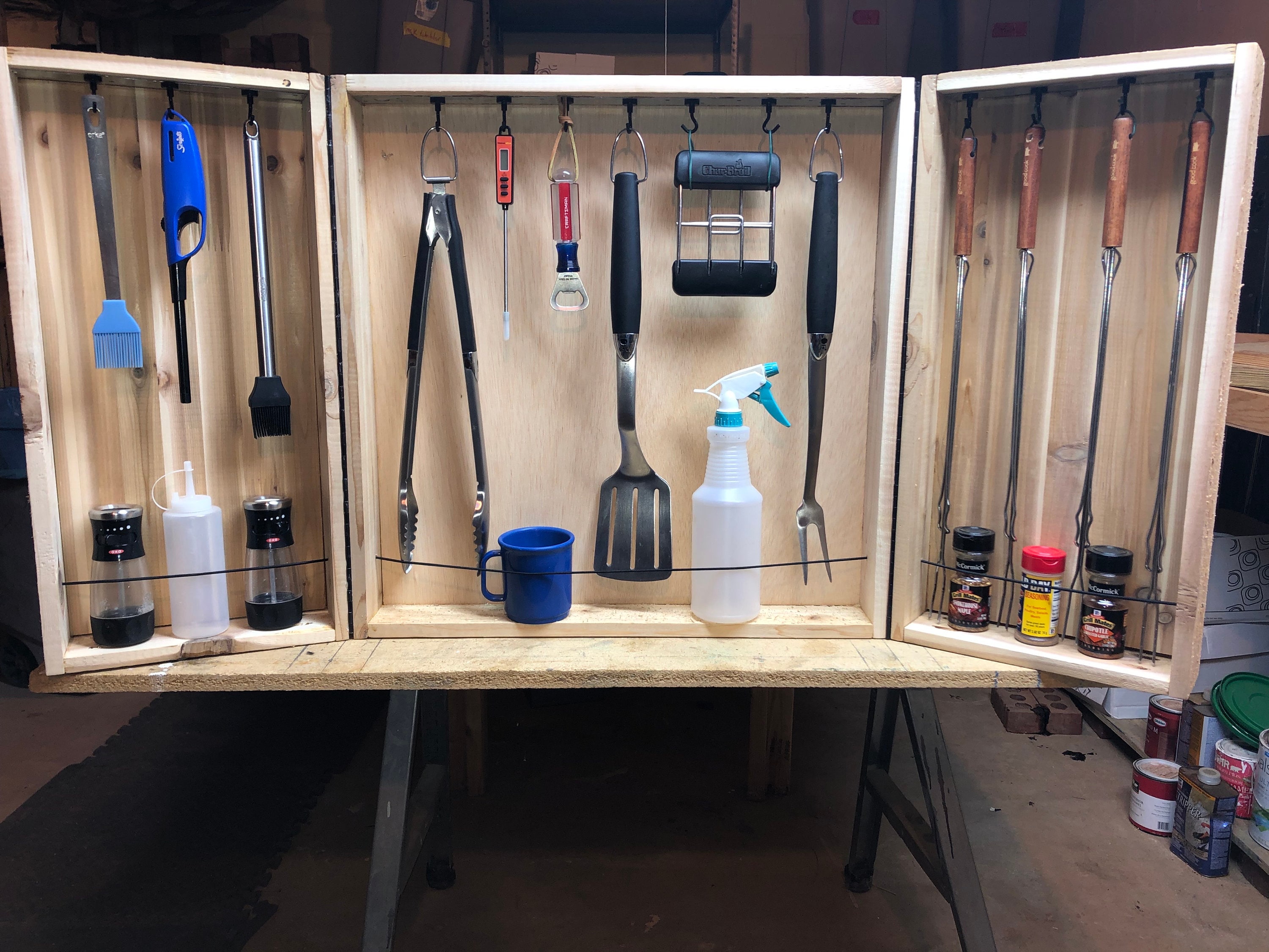 Grill Tool Storage Etsy
