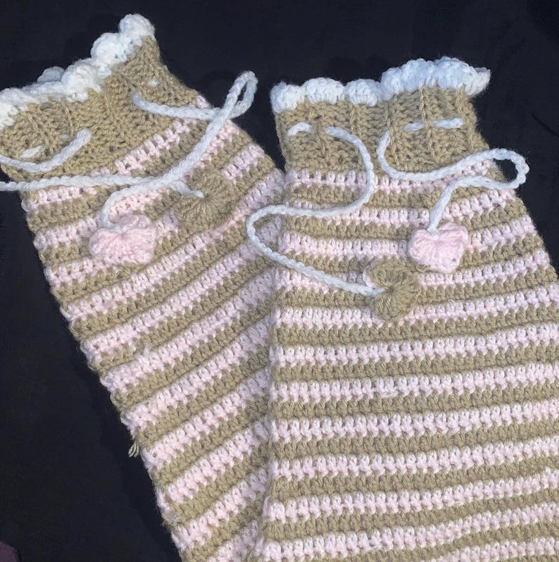 Leg Warmers Patchwork Rose Et Violet - Taille Unique - Fabriqué Aux USA - Réversibles