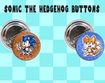 Sonic the Hedgehog and Tails | 1.5" Pins Buttons
