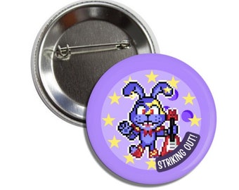 Glamrock Bonnie  | Five Nights at Freddy's Security Breach | 1.5" Pin Button Badge