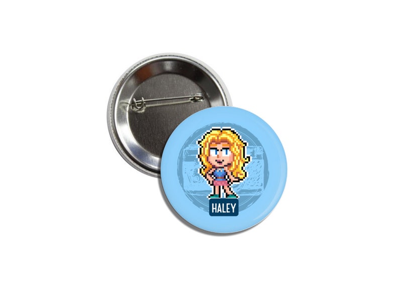 Stardew Valley Girls Bachelorettes Pins Button Badges 1.5 Pixel Art Haley